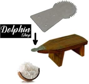 img 3 attached to Dolphin Coconut Scraper Grater with Serrated Blade - Stainless Steel, 1 Pc, Includes 3 Screws - Ideal for Scraping and Removing Coconut Meat - Suitable for Home Kitchen, Restaurant - High-Quality Kitchenware Supplier