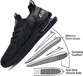 img 3 attached to Experience Comfort and Style with AiEles Running Athletic Walking Sneakers