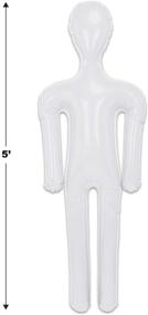 img 3 attached to 🎃 Байстл 5 футов (примерно 1,5 м) белая пластиковая надувная фигура: идеальное украшение для Хэллоуина на тему преступления на вечеринке или сцене преступления.