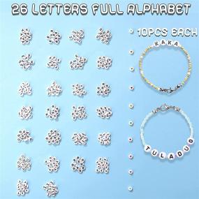 img 2 attached to 📿 43000pcs 12/0 - 2mm Glass Seed Beads Bracelet Making Kit + 260pcs Letter Beads + 300pcs Faceted Glass Beads for Jewelry Making - Complete Tools & Accessories