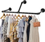 👕 industrial pipe closet rod: premium heavy-duty clothes rack for stylish laundry room organization and storage логотип