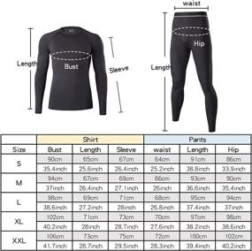 img 1 attached to 🥶 Warm and Cozy Winter Base Layer: Sports Thermal Underwear Set with Fleece Lining for Men - Ideal for Running, Skiing, Cycling, and Hunting Gear