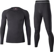 🥶 warm and cozy winter base layer: sports thermal underwear set with fleece lining for men - ideal for running, skiing, cycling, and hunting gear logo