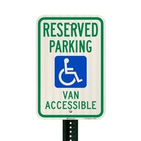 img 2 attached to Reserved Parking Accessible SmartSign Reflective Occupational Health & Safety Products for Safety Signs & Signals