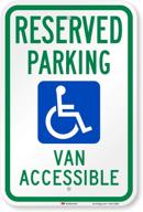 reserved parking accessible smartsign reflective occupational health & safety products for safety signs & signals logo