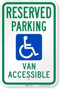 img 4 attached to Reserved Parking Accessible SmartSign Reflective Occupational Health & Safety Products for Safety Signs & Signals