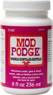 enhance your crafts with mod podge waterbase sealer, glue and finish (8-ounce) cs11211 sparkle! logo