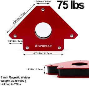 img 2 attached to 🔧 6PC Welding Magnet Arrow Welding Magnets & Clamps 75lbsX2+50lbsX2+25lbsX2 Metal Working Mig Tools Arc Welding Electrode Holders 3-Inch 4-Inch 5-Inch Magnetic Welding Clamps Holder 45 90 135 Degree Angle