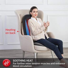 img 1 attached to 🧘 Relax and Unwind with the Comfier Shiatsu Back Massager - Deep Tissue Kneading Massage Seat Cushion with Heat