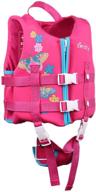 zeraty toddler swim vest: adjustable safety strap, floaties for 👶 toddlers with butterfly flower design - unisex children's floation swimsuit swimwear логотип