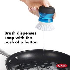 img 3 attached to 🧽 Conveniently Organize with the OXO Good Grips Soap Dispensing Palm Brush Storage Set