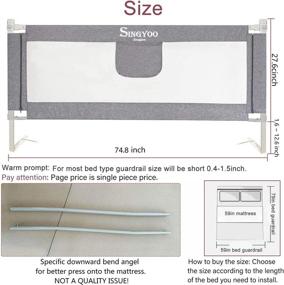 img 3 attached to 👶 Enhanced Safety Guardrail for Toddlers - Kids' Home Store Must-Have