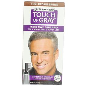 img 3 attached to JUST FOR MEN Touch of Gray Haircolor T-35 Medium Brown - Buy 2 & Save!