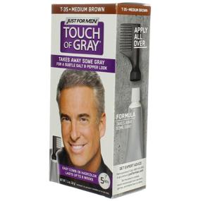 img 1 attached to JUST FOR MEN Touch of Gray Haircolor T-35 Medium Brown - Buy 2 & Save!