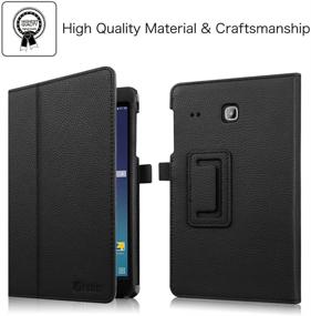 img 2 attached to Fintie Folio Case for Samsung Galaxy Tab E 8.0 - Premium PU Leather Slim Fit Smart Stand Cover for Galaxy Tab E 32GB SM-T378/Tab E 8.0-Inch SM-T375/SM-T377 Tablet in Black