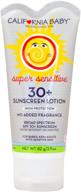 california baby face & body sunscreen lotion spf 30+ - fragrance-free, hypoallergenic, gentle sunblock for babies, kids, and adults - ideal for sensitive, allergy-prone skin! 2.9oz logo