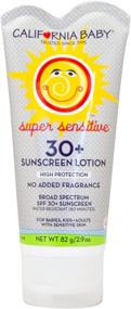 img 4 attached to California Baby Face & Body Sunscreen Lotion SPF 30+ - Fragrance-Free, Hypoallergenic, Gentle Sunblock for Babies, Kids, and Adults - Ideal for Sensitive, Allergy-Prone Skin! 2.9oz