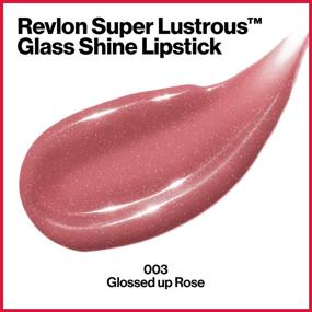 img 2 attached to 💄 REVLON Super Lustrous Glass Shine Lipstick - Moisturizing Lip Color with Aloe, Hyaluronic Acid, and Rose Quartz - Glossed Up Rose (003), 0.15 oz