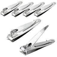 🔪 high-quality stainless steel nail clippers set- includes fingernail clippers, toenail clippers - sharpest nail cutter with heavy duty design - ideal stocking stuffers & perfect gift for women, teen girls, adults, men, dad, wife, and mom logo