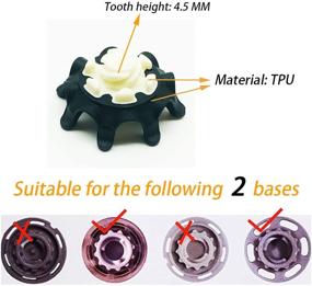 img 2 attached to 🏌️ 28-Count Easy Install Golf Shoe Spikes - 5MM Tooth Height Golf Spikes Replacements for Golf Shoes - Golf Shoe Cleat Replacements for Better Traction