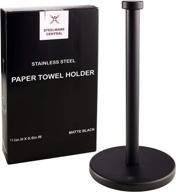 stylish and sturdy: steelware central paper towel holder in sleek matte black stainless steel логотип