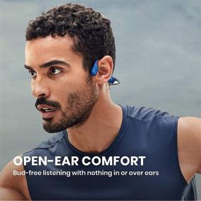 img 3 attached to 🎧 AfterShokz Aeropex: Superior Open-Ear Bluetooth Bone Conduction Sport Headphones with Built-in Mic ─ Sweat Resistant Wireless Earphones for Workouts and Running, with Sport Belt