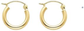 img 4 attached to 👧 Stylish TGDJ Yellow Thickness Hinged Earrings for Girls – Trendy Jewelry Collection!