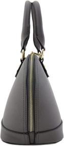 img 2 attached to 👜 Dark Grey Zip-Around Classic Dome Satchel by Fashionpuzzle