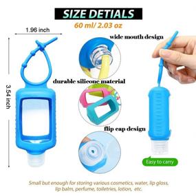 img 2 attached to 🧴 Leakproof Silicone Sanitizer Containers with Refillable Design