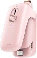 👜 uniland mini bag sealer: portable heat & vacuum sealer for plastic bags - pink логотип