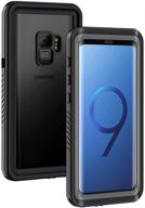 lanhiem samsung galaxy s9 case: ip68 waterproof, dustproof & shockproof with built-in screen protector – full body sealed underwater protection in black/gray logo