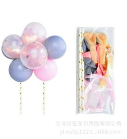 img 2 attached to 🎈 Balloons Cake Toppers with 14PCS Party Balloons and Happy Birthday Cards/Confetti Balloon - Golden Cake Supplies Decorations Set