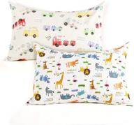 🐾 animal paradise/car kids toddler pillowcases - set of 2 pillow covers for boys and girls bedding logo