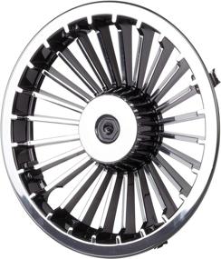 img 2 attached to 🏌️ Enhance Your Golf Cart's Style with 8" Black/Silver Turbine Wheel Covers - Set of 4