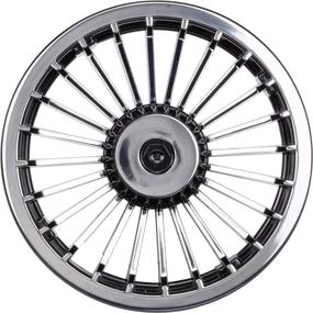 img 1 attached to 🏌️ Enhance Your Golf Cart's Style with 8" Black/Silver Turbine Wheel Covers - Set of 4