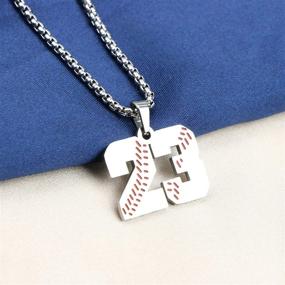 img 1 attached to ⚾ Boys Baseball Necklace: Inspired Stainless Steel Joycuff Jewelry