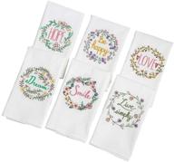 🍟 sweet and cute kitchen towels: stitchwork french fry flour sack tea dish towel set (6-piece) логотип
