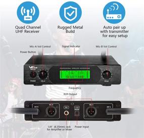 img 1 attached to 🎤 VeGue VW-022 Беспроводной микрофон UHF: Профессиональная двухканальная ручная система микрофона для караоке, вечеринок, церквей, ди-джеев, свадеб, встреч, домашних KTV-наборов, мероприятий на открытом воздухе - Дальность 200 футов