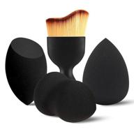 💄 enhance your makeup application with beakey 3+1 pcs makeup sponges and kabuki contour brush: beauty sponge blenders for liquid foundation, cream, and powder logo