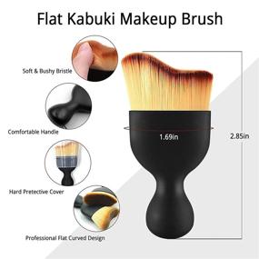 img 2 attached to 💄 Enhance Your Makeup Application with BEAKEY 3+1 Pcs Makeup Sponges and Kabuki Contour Brush: Beauty Sponge Blenders for Liquid Foundation, Cream, and Powder