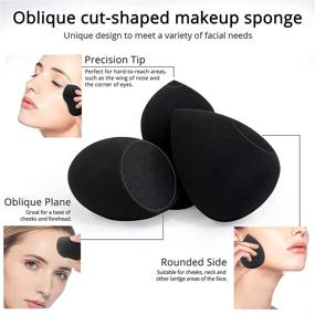 img 3 attached to 💄 Enhance Your Makeup Application with BEAKEY 3+1 Pcs Makeup Sponges and Kabuki Contour Brush: Beauty Sponge Blenders for Liquid Foundation, Cream, and Powder