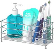 🪥 stainless steel toothbrush holder with 7 slots - high capacity, rust-resistant bathroom organizer for electric toothbrushes, toothpaste, durable & slip-resistant design, promotes hygiene and air flow logo