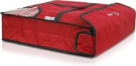 simpli-magic reusable insulated delivery bag, 20 x 20 x 5 inches, red логотип