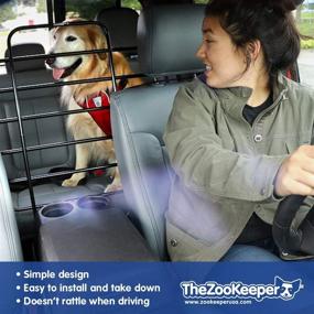 img 2 attached to 🐾 Zookeeper Pet Barrier: Adjustable & Universal Car Barrier for Easy Installation and Ultimate Pet Safety - Strong Metal Tubing Gate Divider for Cars, Trucks, SUVs