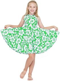 img 3 attached to 🌺 Hawaiian Paradise Girls' Clothing: Collar Shirt Dress