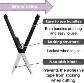 img 1 attached to ✂️ SUN-STAR Stationery STICKYLE Compact Scissors: Slarino Black S3720004