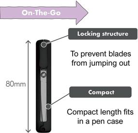 img 2 attached to ✂️ SUN-STAR Stationery STICKYLE Compact Scissors: Slarino Black S3720004