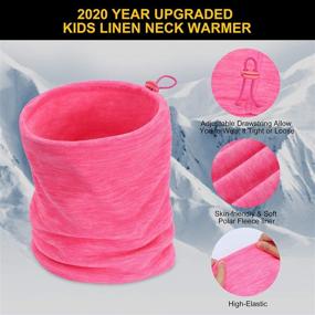 img 2 attached to 🧣 Cozy and Protective: Kids Neck Warmer, Double-Layer Thermal Fleece Neck Gaiter - Winter Windproof Face Warmer for Boys/Girls Youth (Ages 3-8)