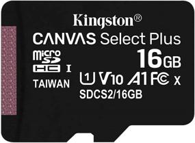 img 2 attached to Kingston 16GB microSDHC Canvas Select Plus Memory Card (100MB/s Read) with A1 Class 10 UHS-I Performance, Adapter, and Frustration Free Packaging (SDCS2/16GBET)