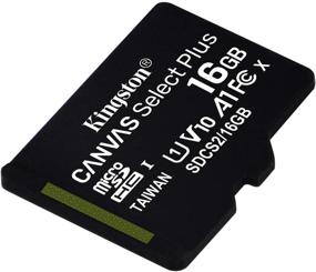 img 1 attached to Kingston 16GB microSDHC Canvas Select Plus Memory Card (100MB/s Read) with A1 Class 10 UHS-I Performance, Adapter, and Frustration Free Packaging (SDCS2/16GBET)